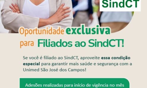 Convênio Unimed com isenção de carência – promoção exclusiva  para sindicalizados!